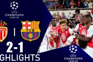 Champions League Setback for Barcelona as They Suffer 2-1 Defeat to Monaco